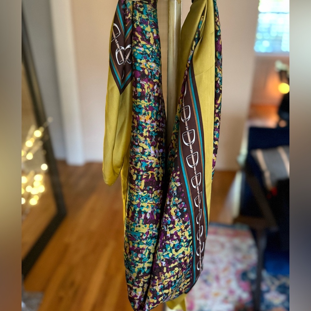 Print Silk Square Scarf